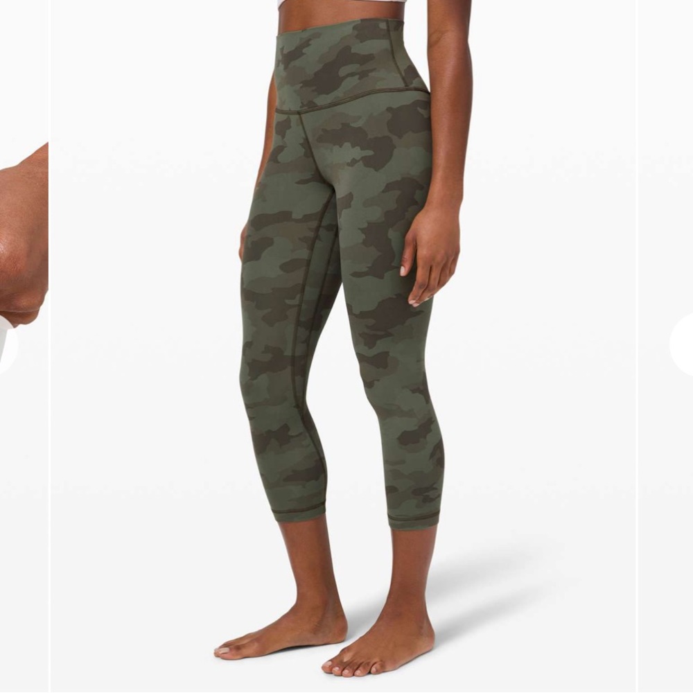 Lululemon Heritage Green Camo Align Crop Size 4